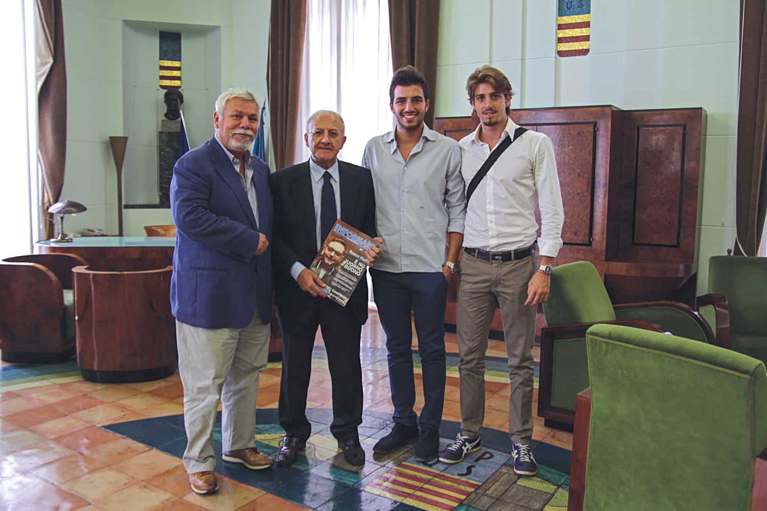 Da sx: Tommaso Morlando, Vincenzo De Luca, Fabio Corsaro e Giancarlo Palmese