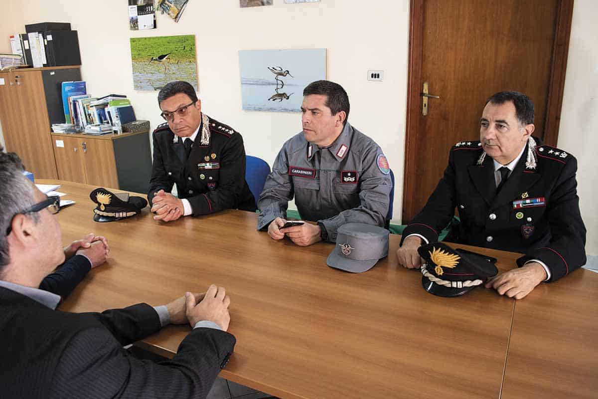 Il Comandante Lungo dei Carabinieri Forestali visita l'Oasi dei Variconi