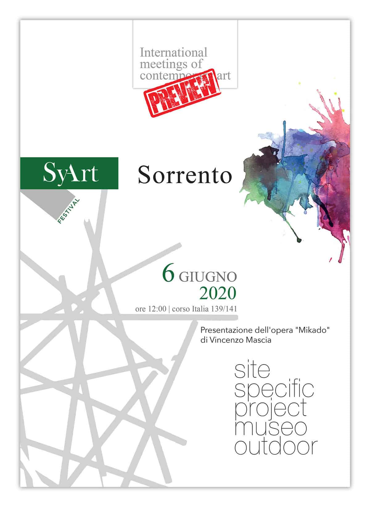 Preview alla SyArt Gallery di Rossella Savarese, per la quarta edizione del Sorrento Festival