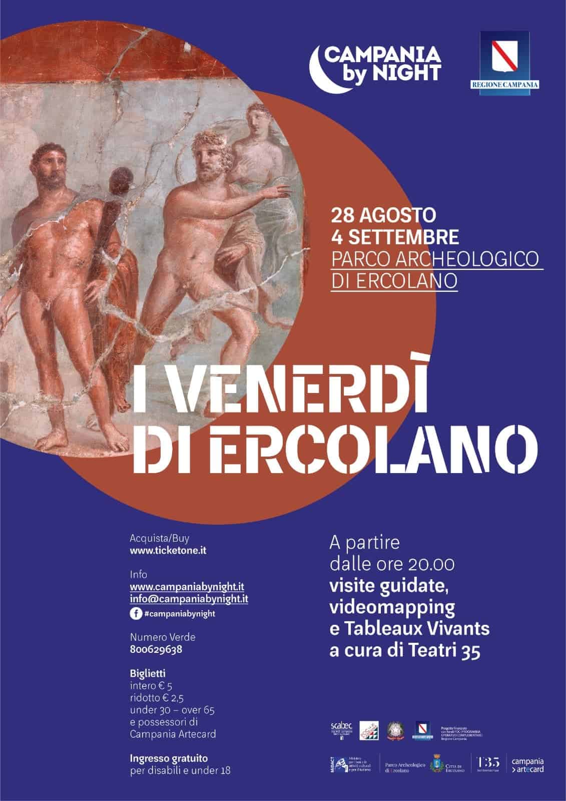 Parte l'offerta serale del Parco di Ercolano