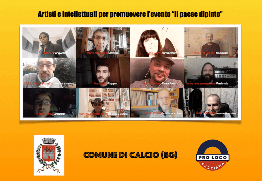 Artisti e intellettuali per promuovere l’evento “Il Paese dipinto” del comune bergamasco di Calcio