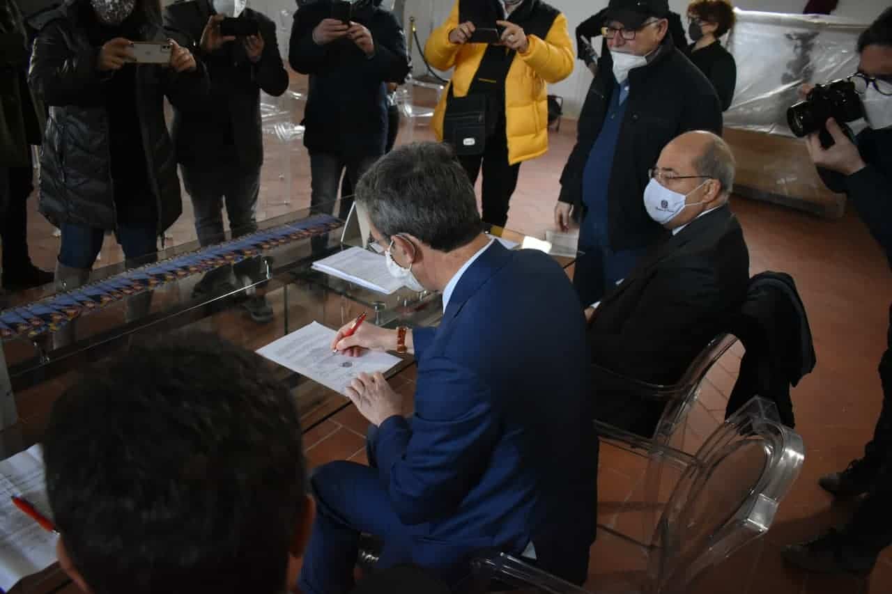 Costa firma la Carta di Carditello