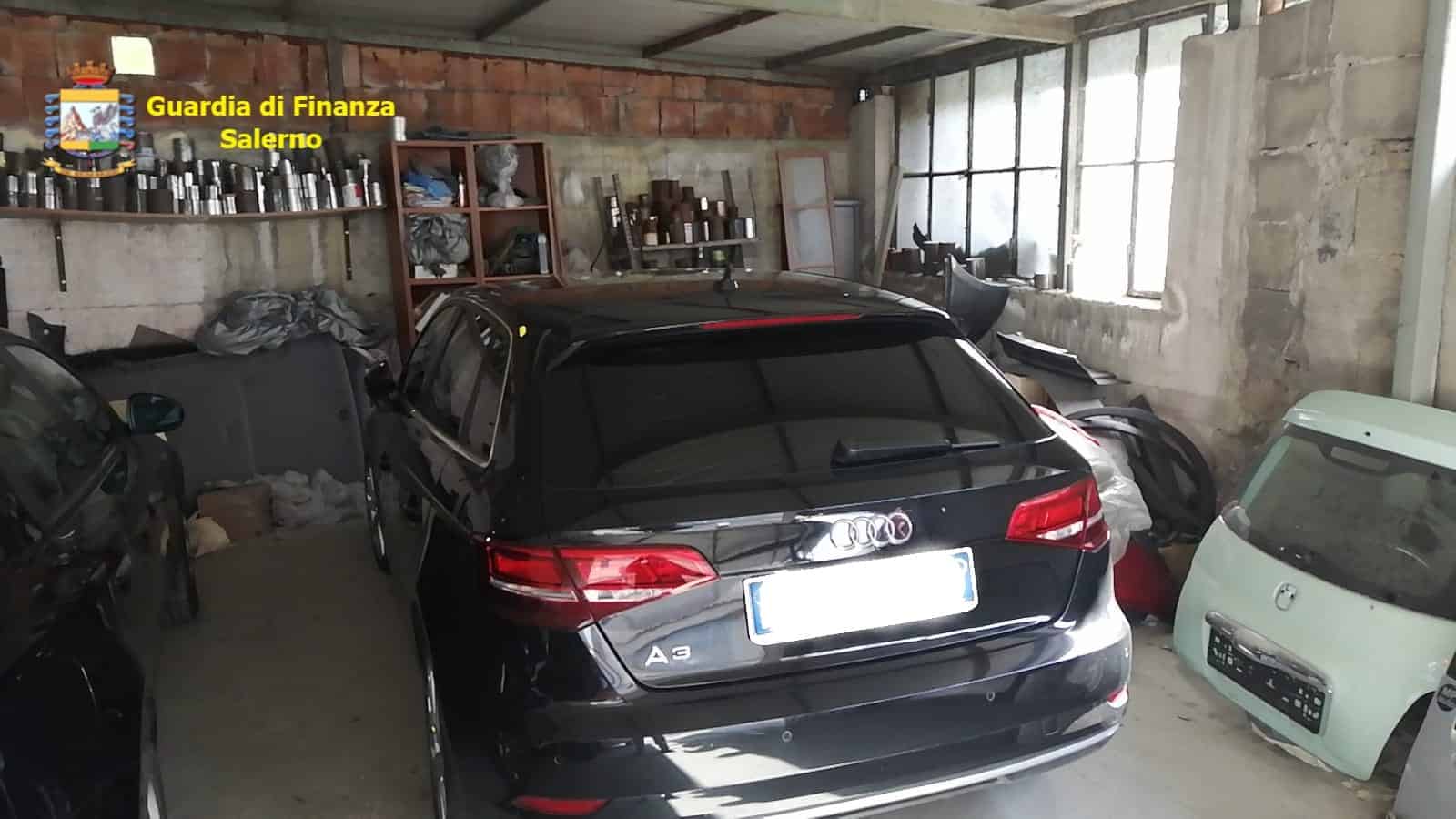 Cava de' Tirreni: la Guardia di Finanza sequestra una carrozzeria abusiva