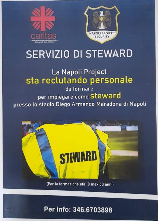 Pinetamare: corsi steward per servizio allo Stadio Maradona