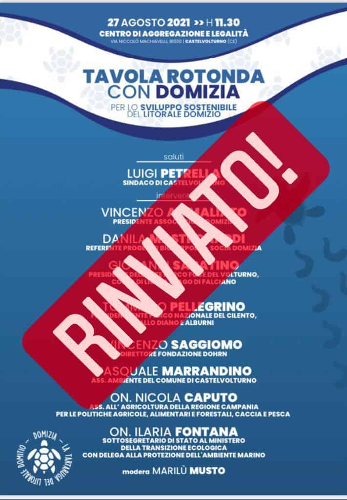 Tavola rotonda con Domizia: rinvio a data da destinarsi