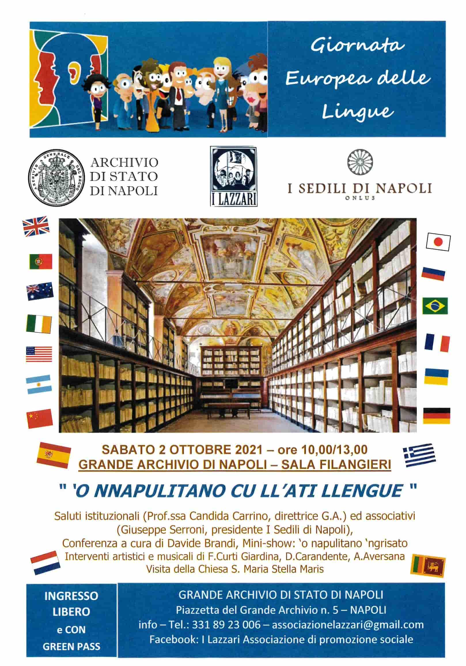 "Giornata Europea delle Lingue": sabato 2 ottobre a Napoli