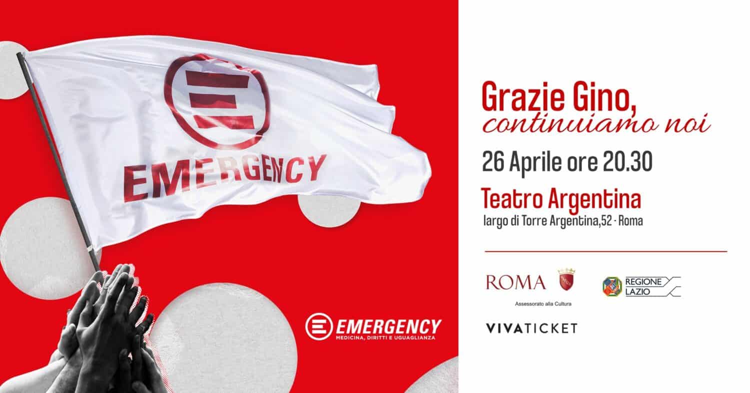 "Grazie Gino, continuiamo noi": la serata ricordo di Emergency
