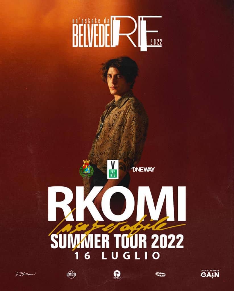 Caserta: Rkomi in concerto al Belvedere di San Leucio