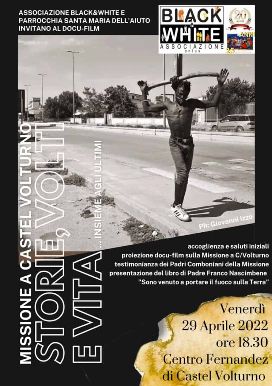 Castel Volturno: l'Associazione Black & White si prepara per la proiezione di "Missione a C. Volturno"