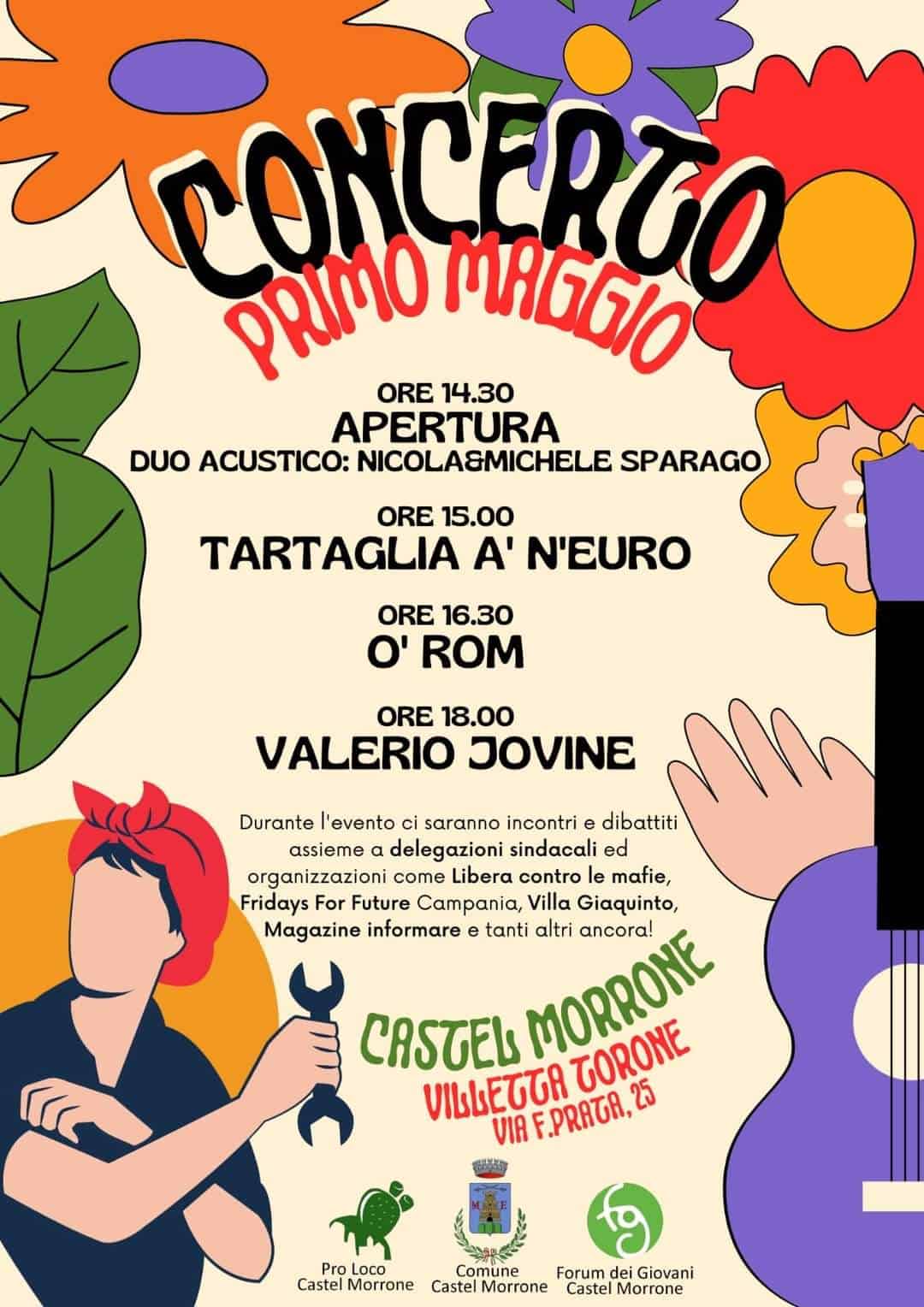 Castel Morrone tra ambiente, territorio e musica: appuntamento per il "Concerto 1° maggio"