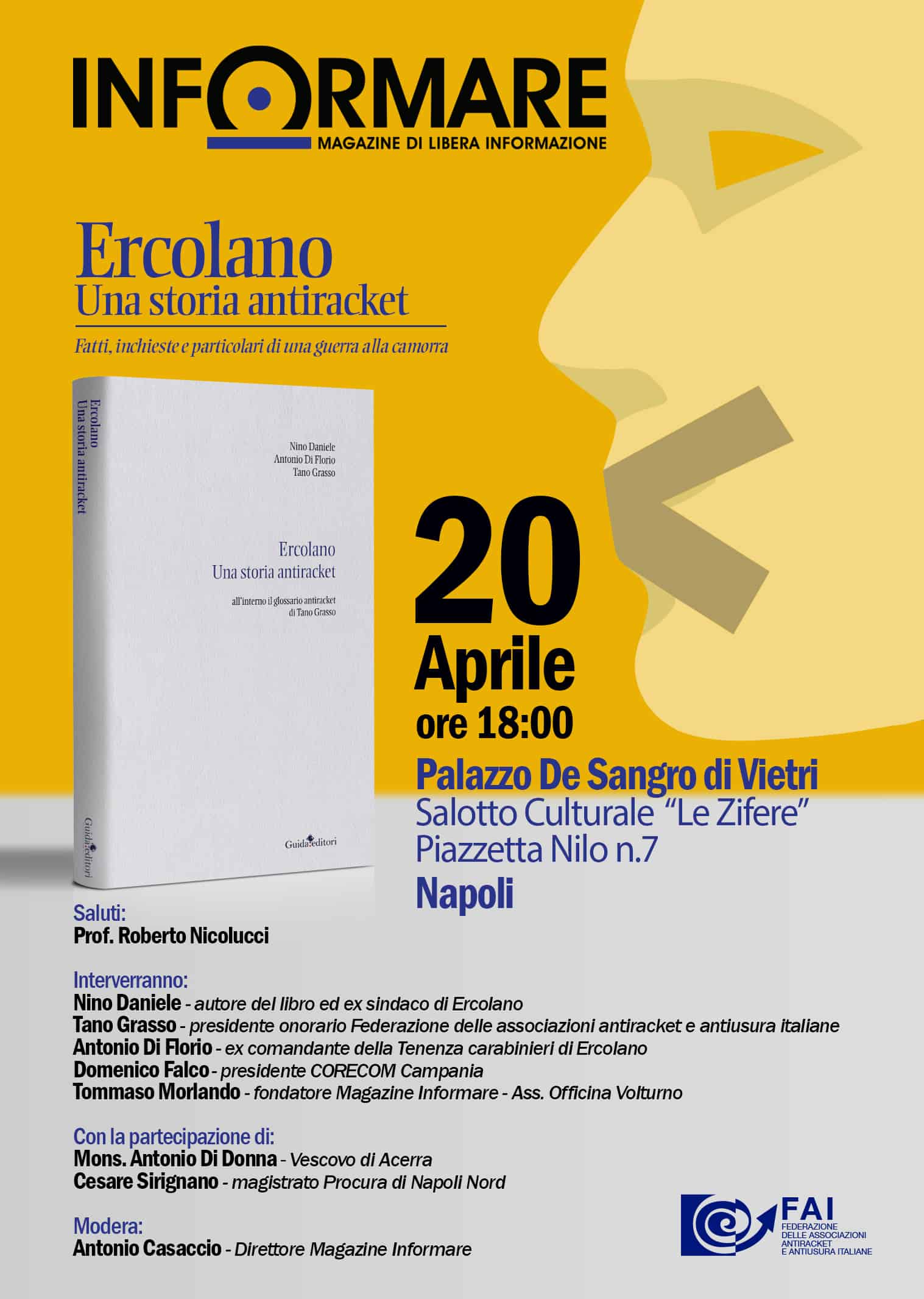 Salotto culturale “Le Zifere”, il 20 aprile la presentazione di “Ercolano. Una storia antiracket”