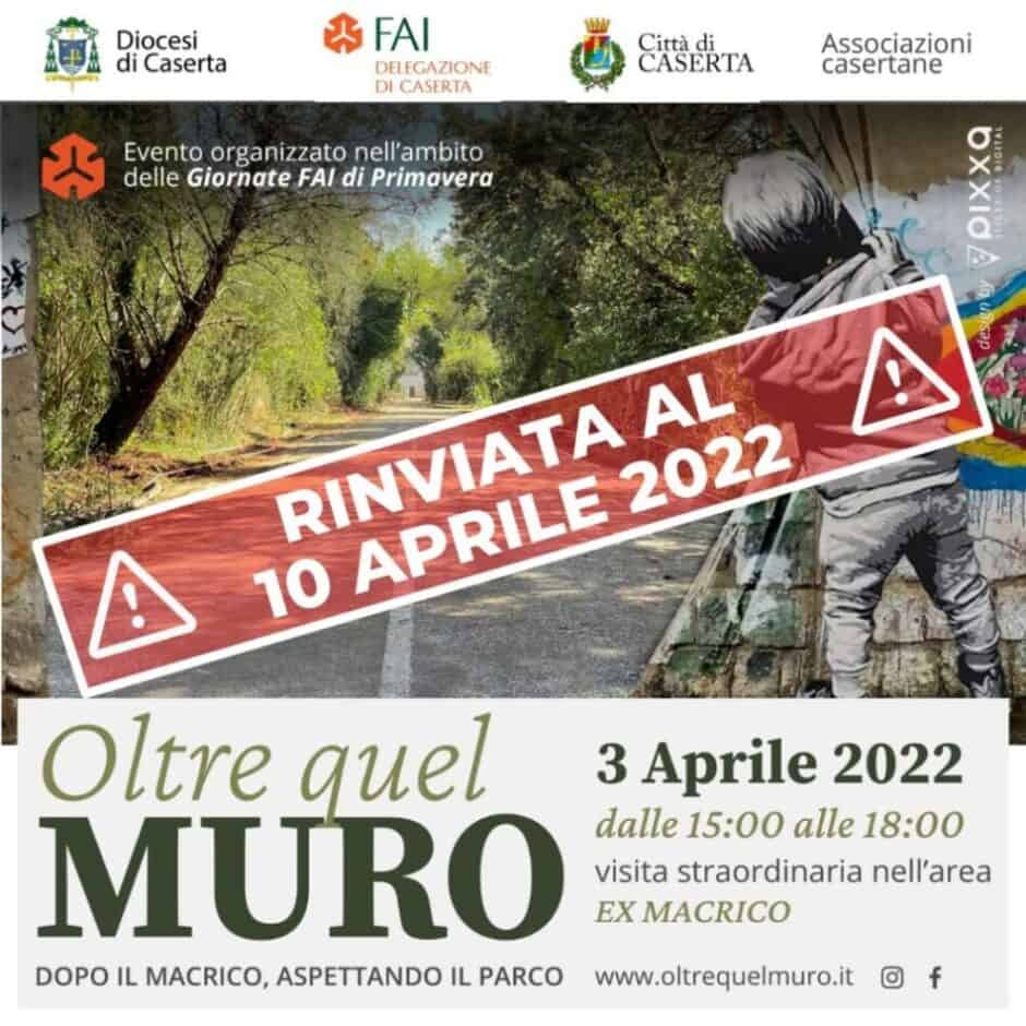Caserta: rinviata la visita straordinaria nell'area Ex-Macrico