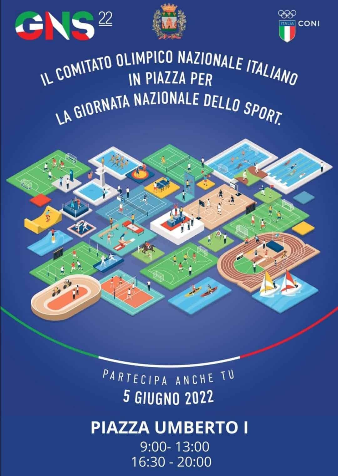 Marcianise, domenica 5 giugno tutti in piazza per la Giornata Nazionale dello Sport