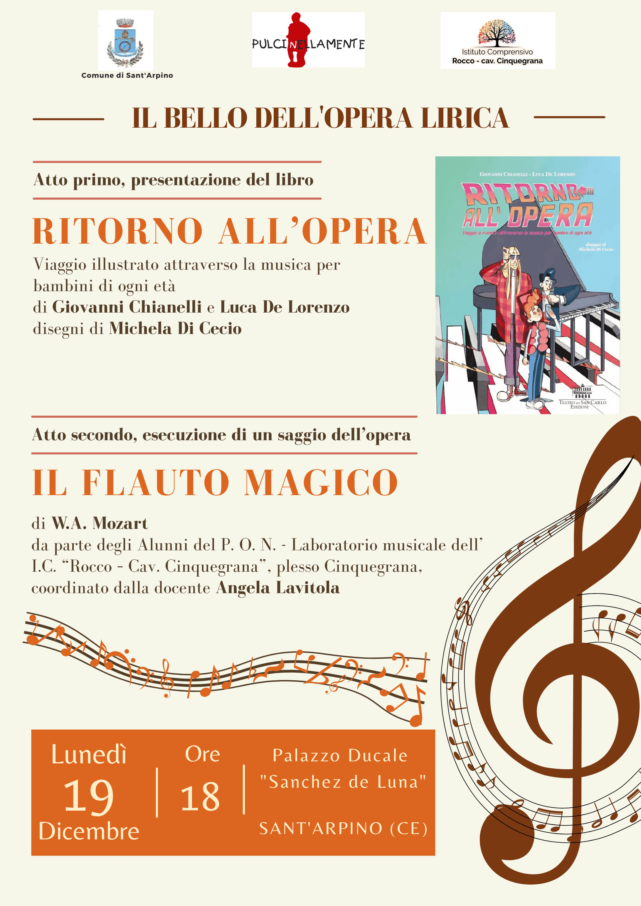 Sant'Arpino, il prossimo lunedì 19 al Palazzo Ducale l'opera lirica spiegata ai giovani
