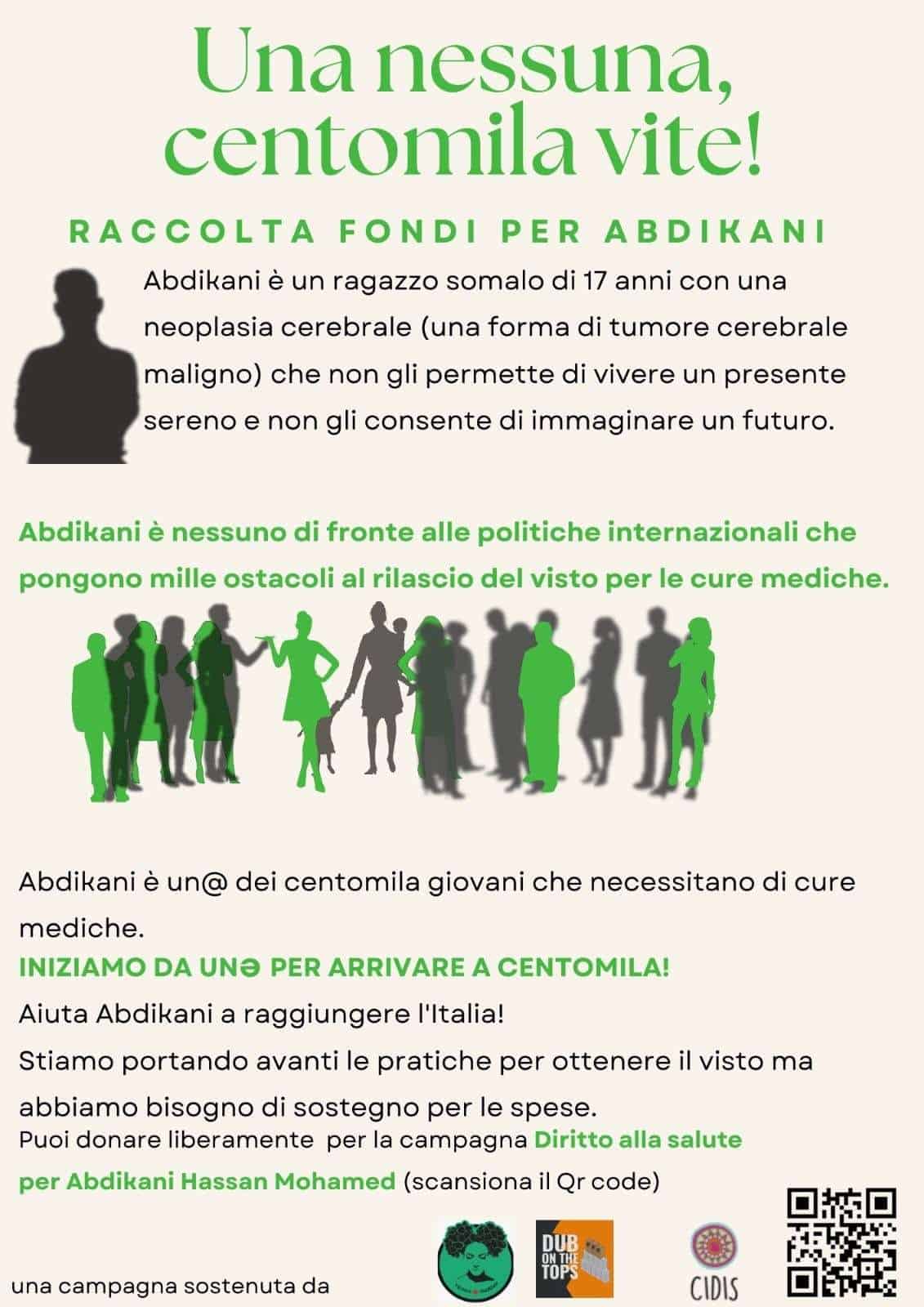 "Una, nessuna, centomila vite": la raccolta fondi per Abdikani