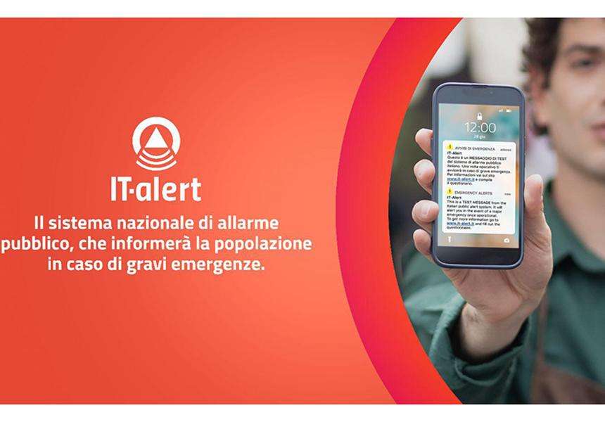 "IT-alert", via al Sistema Nazionale di allarme pubblico
