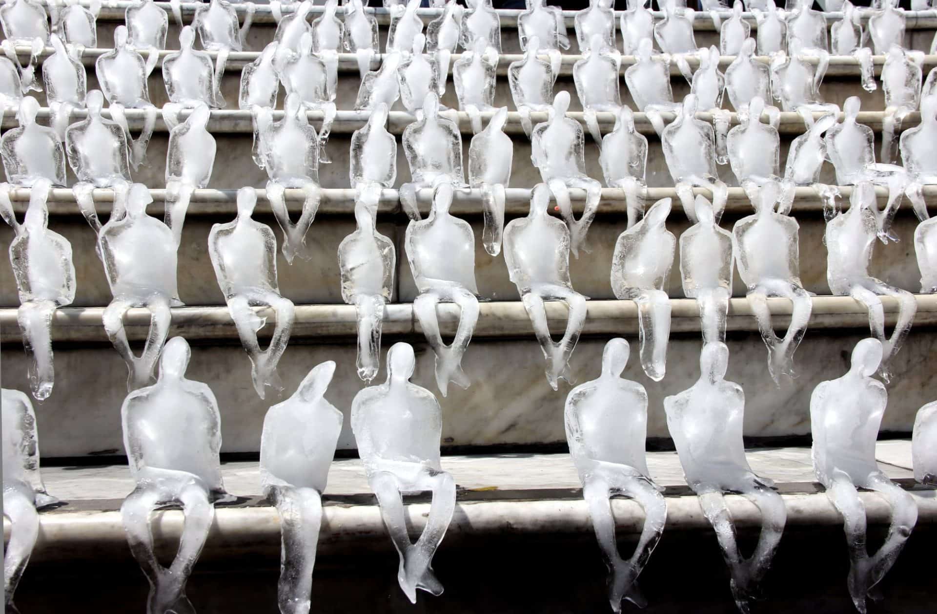 "Melting Men", simbolo del cambiamento climatico