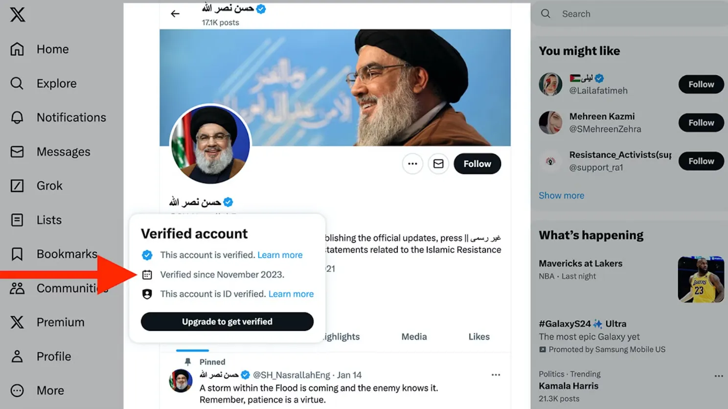 X (ex Twitter) sta concedendo la spunta blu ai gruppi terroristici