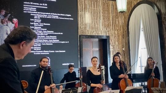 L’ensemble di violoncelli di Napoli si esibisce alle Gallerie d'Italia