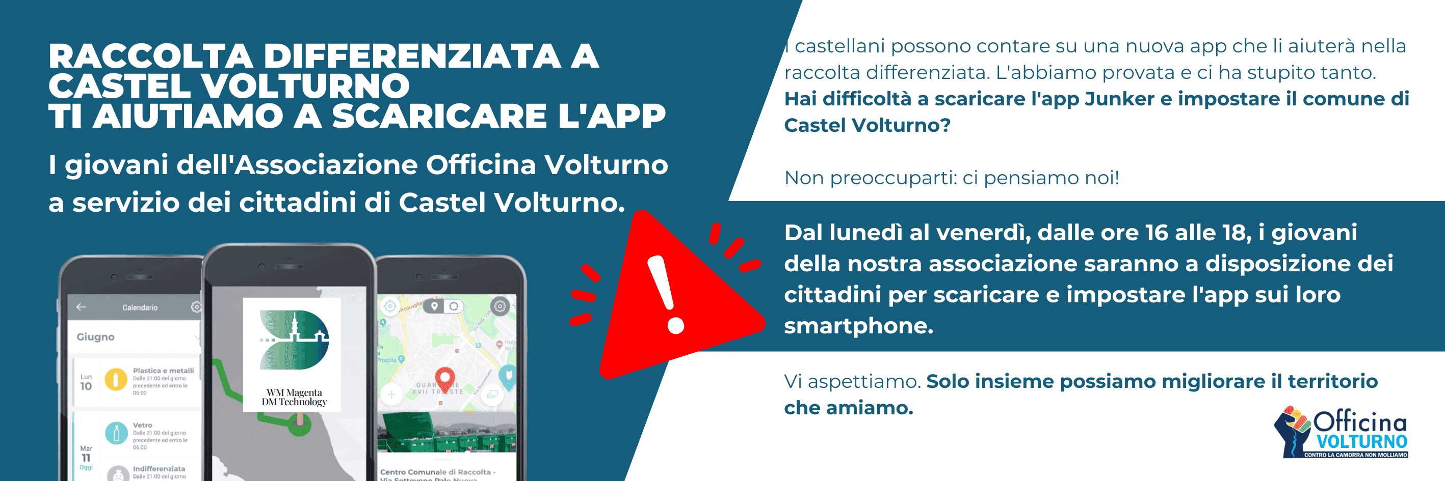 Raccolta differenziata a Castel Volturno: ti aiutiamo a scaricare l'app
