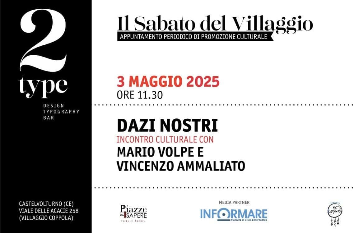 Cina, Immigrazione e Castel Volturno: incontro con Volpe e Ammaliato al "Sabato del Villaggio" del 2 Type Bar