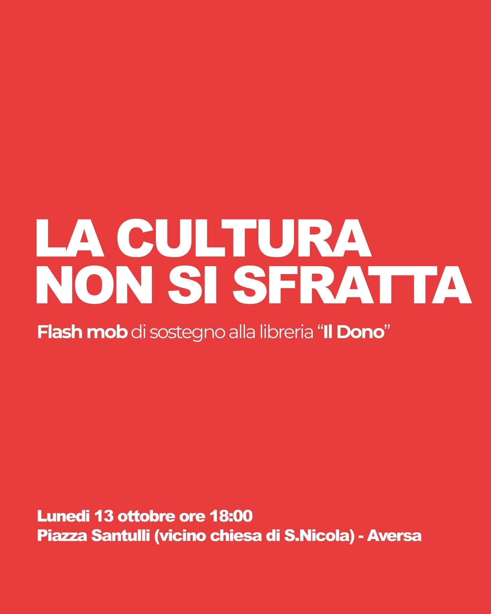 la cultura non si sfratta flash mob il Dono