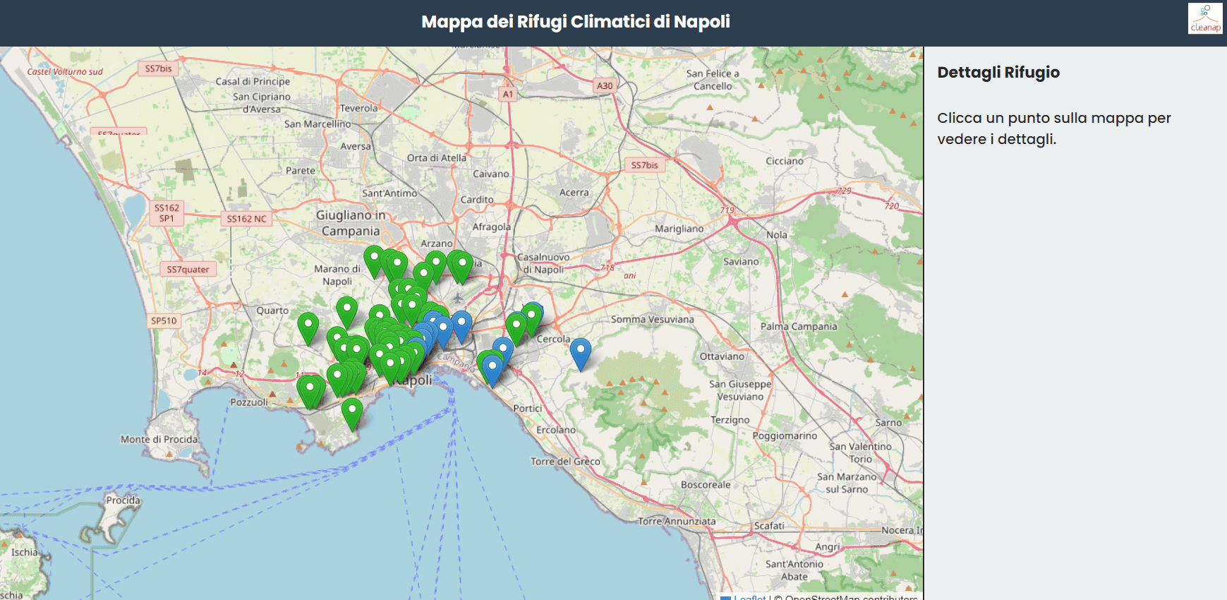 Online la mappa "Rifugi climatici" nel comune di Napoli