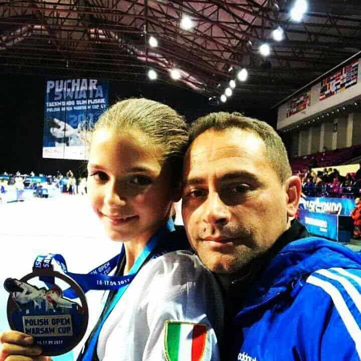 Anna Cuorvo insieme al Maestro Mario De Rosa della Polisportiva di Pozzuoli.