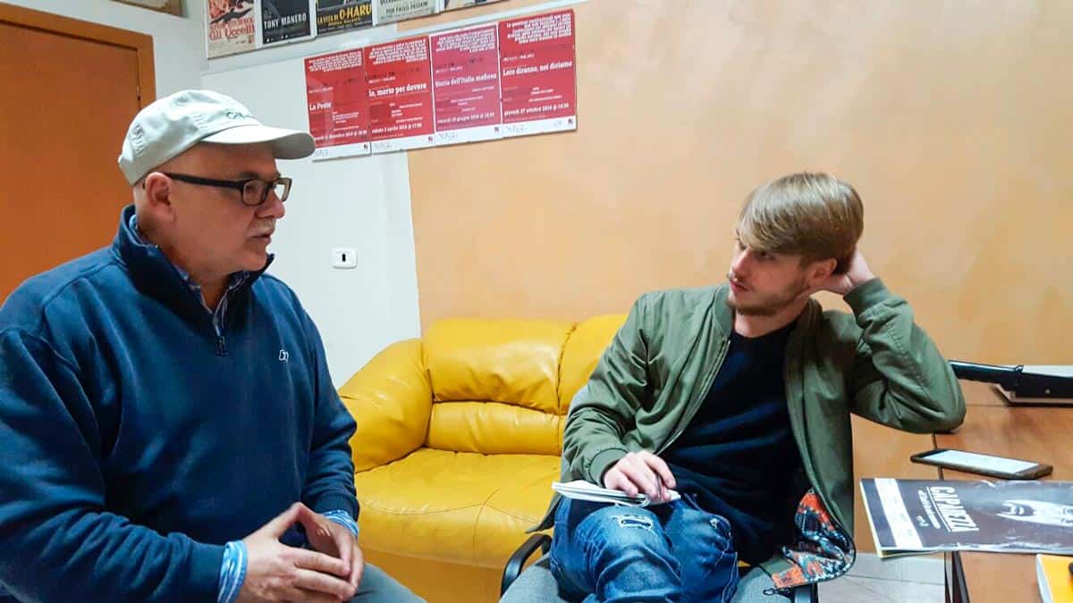 Vincenzo Tosti durante l'intervista di Antonio Casaccio