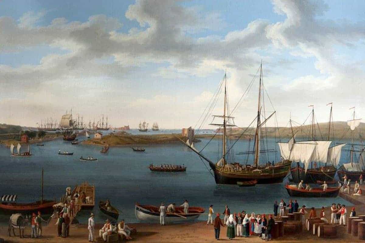 ll porto di Brindisi di Jakob Philipp Hackert alla mostra "Brindisi: porto d’Oriente"