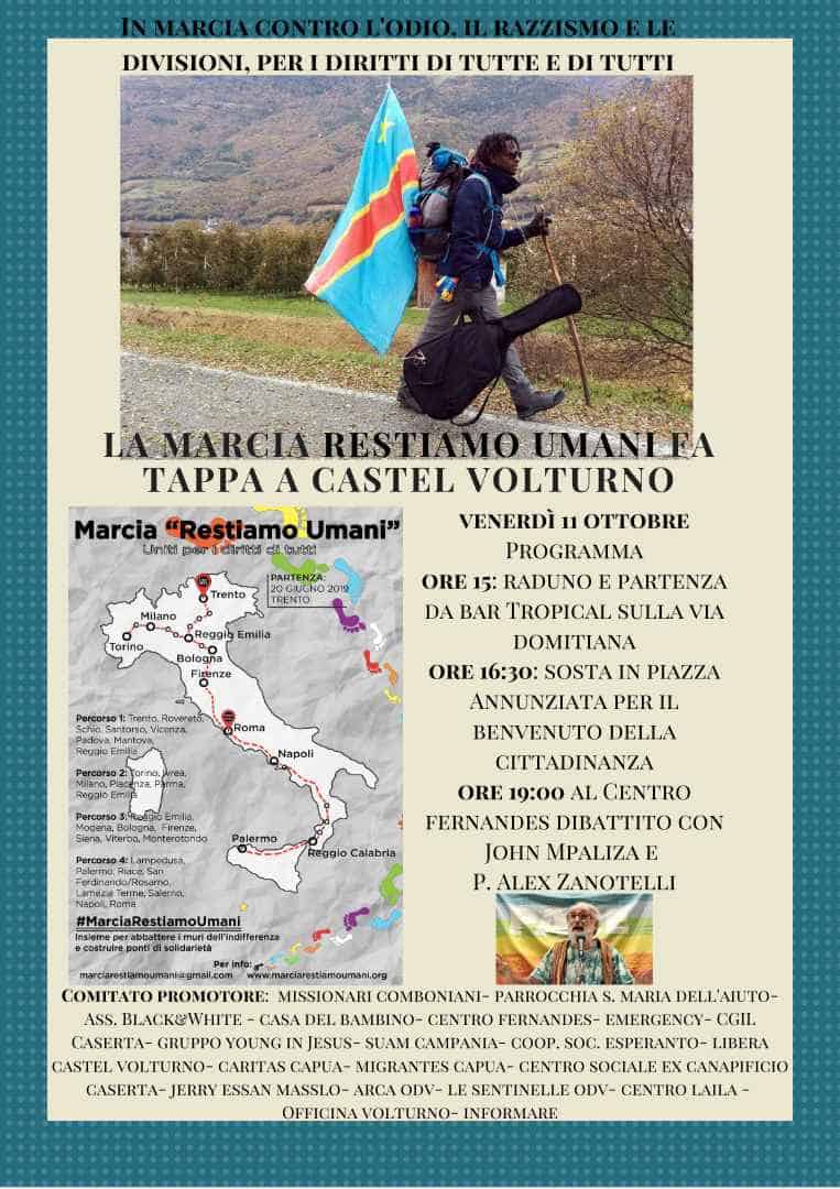 La marcia "Restiamo Umani" fa tappa a Castel Volturno