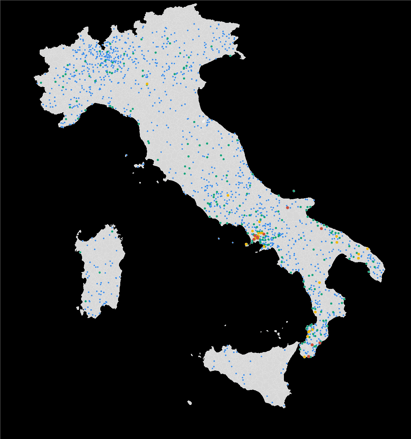 L’Italia: bella se vista dall’alto