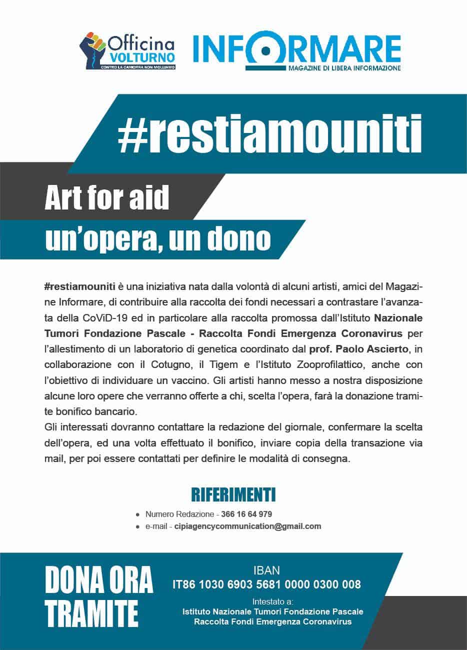 #RestiamoUniti-Art for Aid: Un'opera, un dono