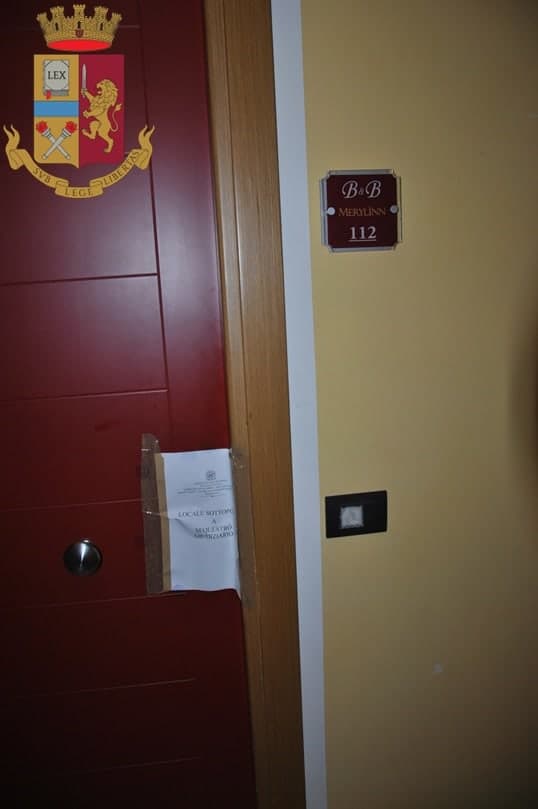 Battipaglia, sequestrato il bed and breakfast del sesso a pagamento