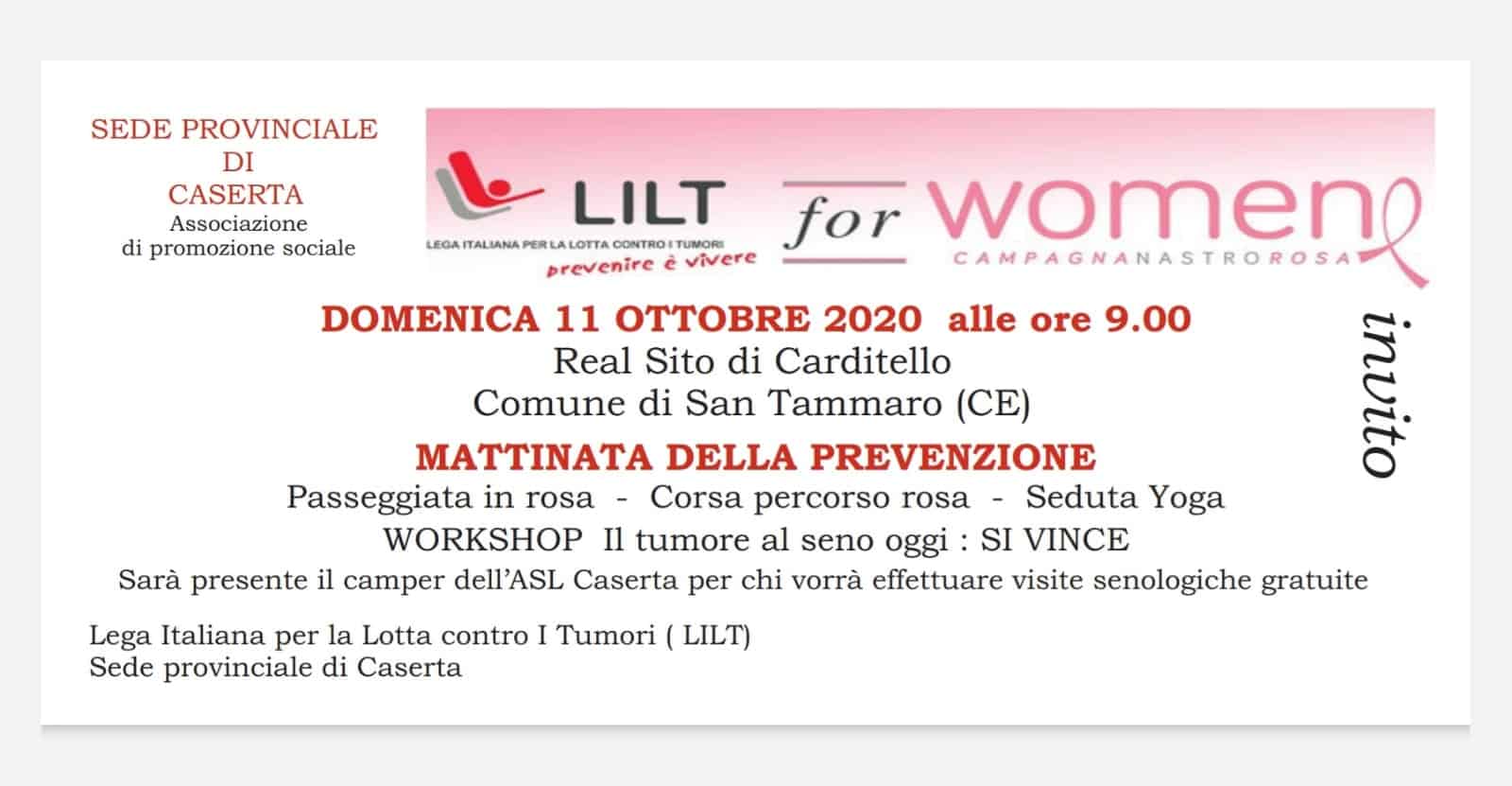 "Passeggiata e Corsa in rosa": la Reggia di Carditello per la lotta contro i tumori