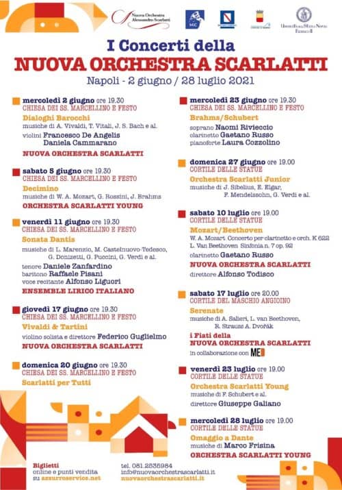 Nuova Orchestra Scarlatti: tornano i concerti con pubblico in presenza