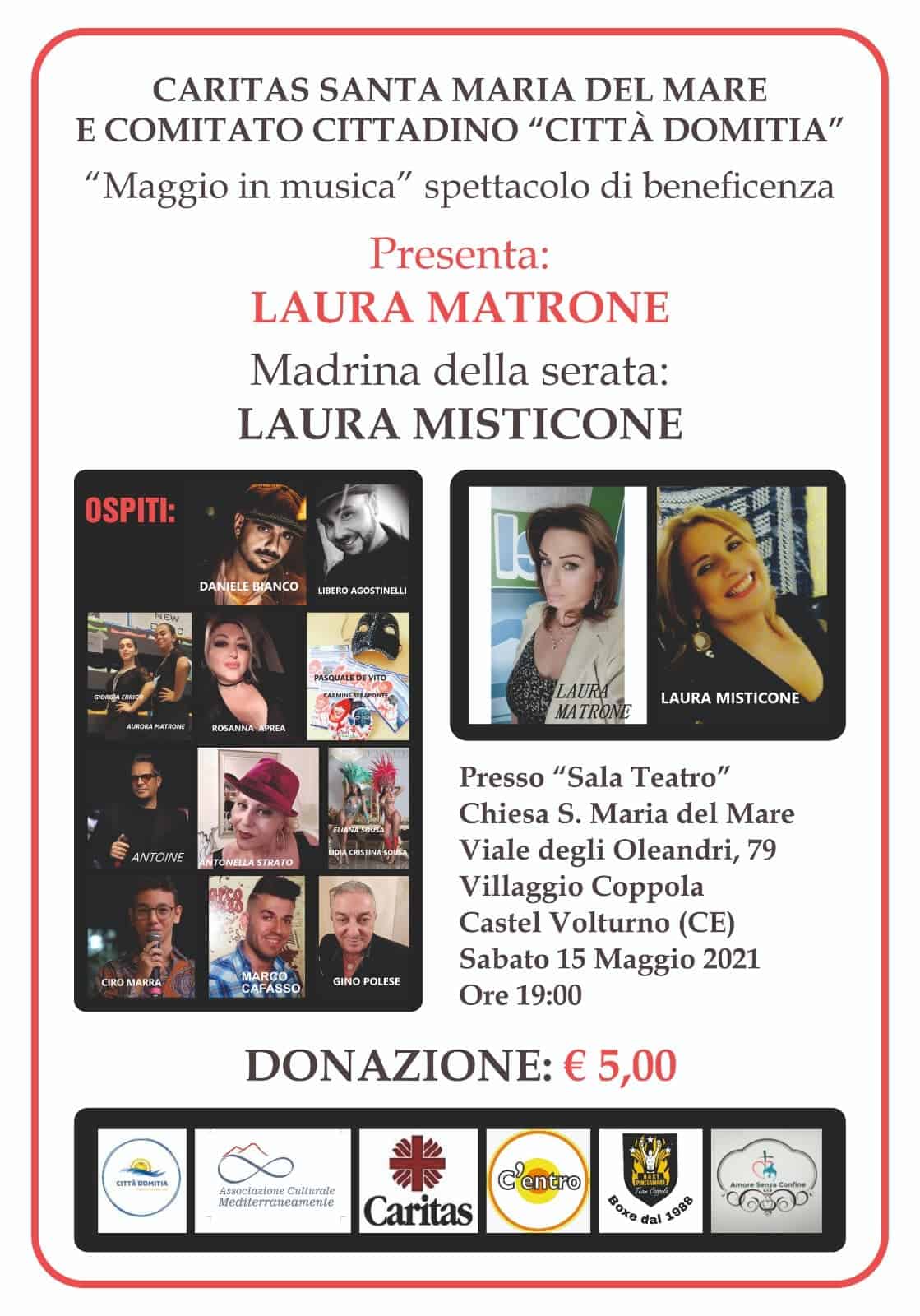 "Maggio in Musica" a Castel Volturno, artisti uniti per la solidarietà