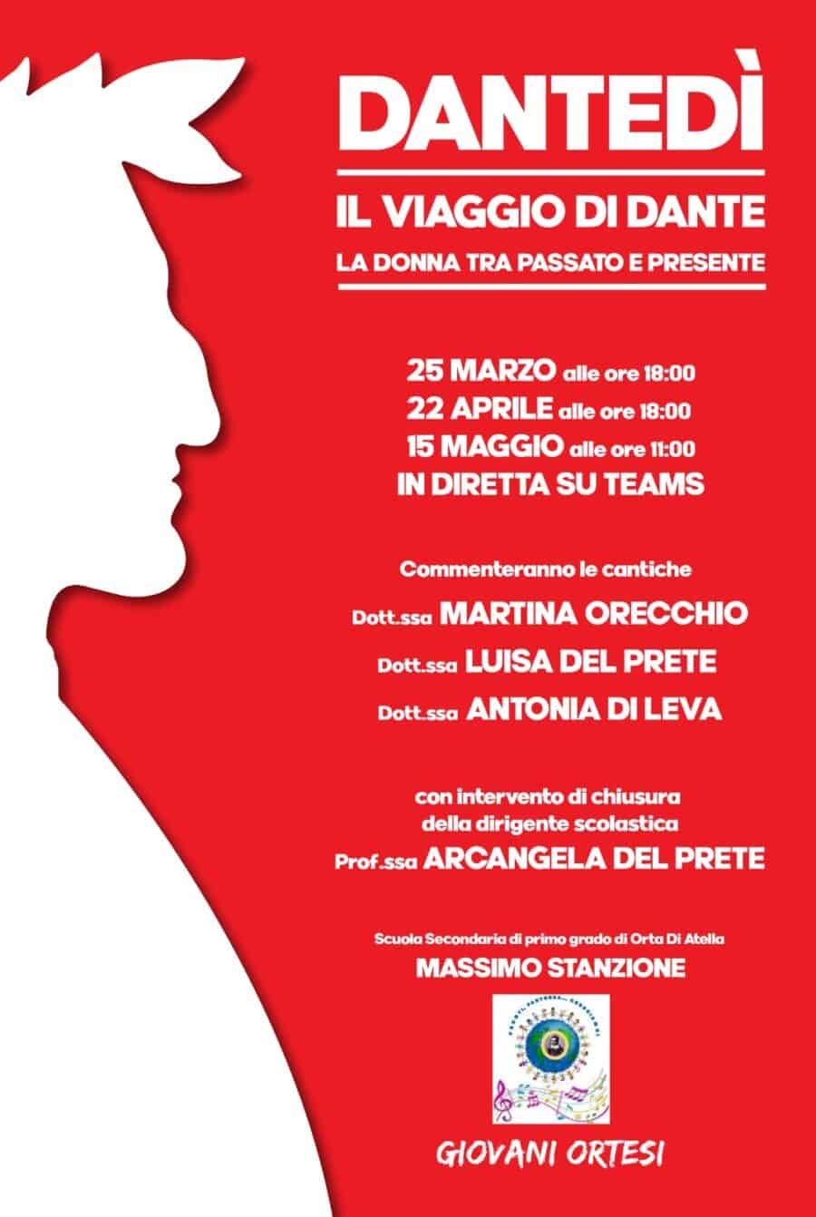 L'associazione Giovani Ortesi conclude il seminario Dantedì con la Scuola Media Stanzione