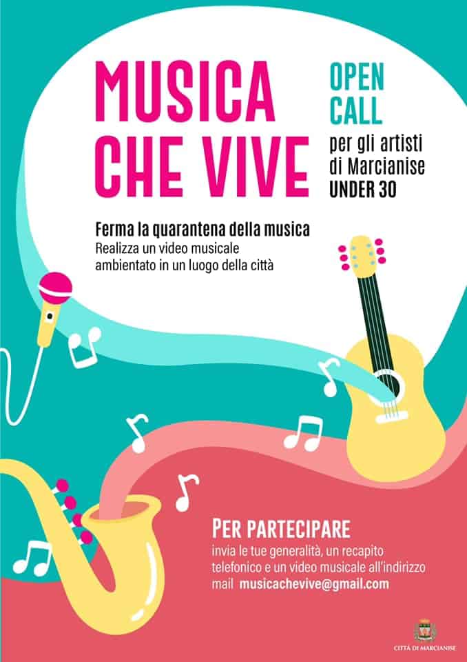 "Musica che vive": l'iniziativa del Comune di Marcianise per i giovani