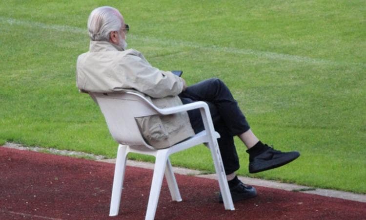 Ritiro Dimaro - Allenamento con De Laurentiis a bordo campo