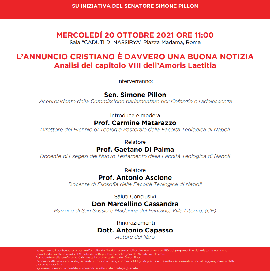 "L'annuncio cristiano è davvero una buona notizia": il 20 ottobre la presentazione del libro di Antonio Capasso