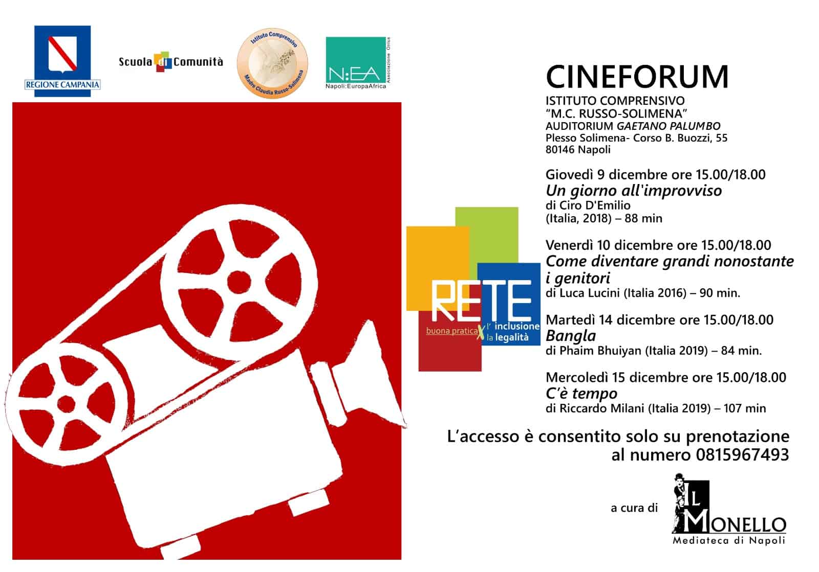 Napoli: a Barra cinema gratuito per giovani e genitori