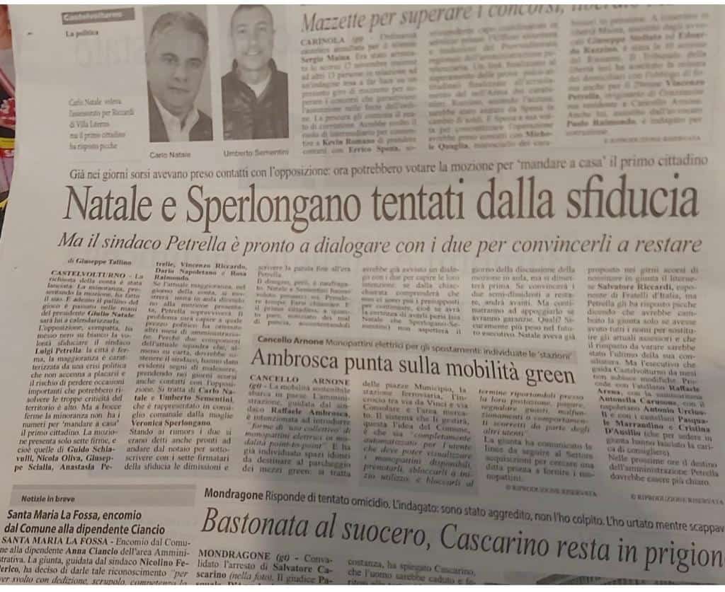 Castel Volturno: le "notizie positive" quotidiane sull'amministrazione che lasciano di sasso i cittadini