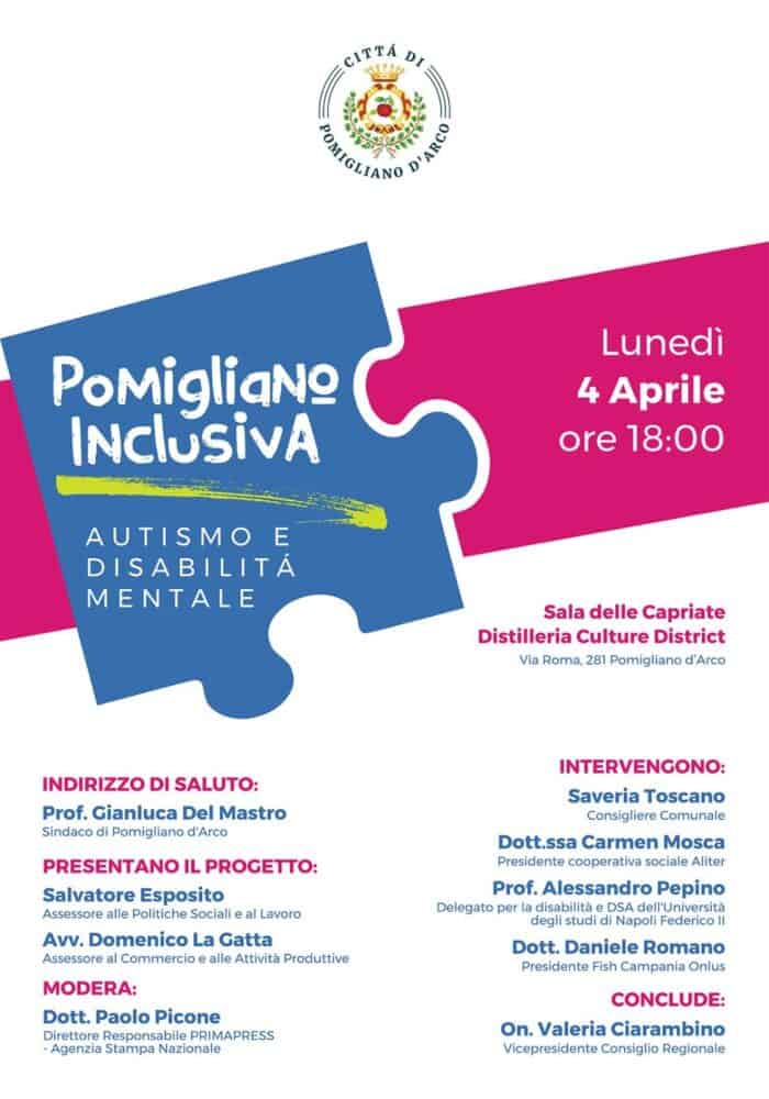 "Pomigliano inclusiva": al via il progetto per autismo e disabilità mentale