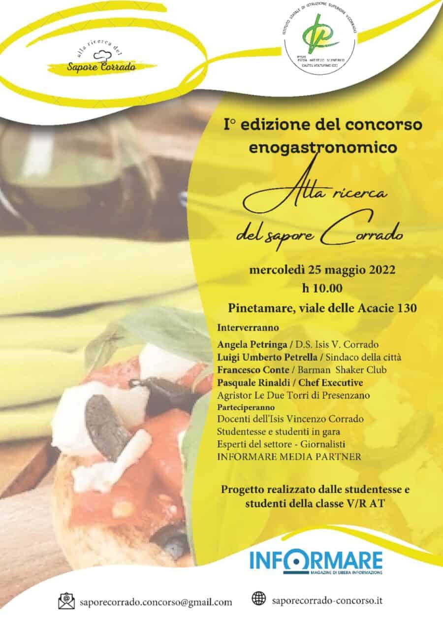 ISIS Corrado: il 25 maggio parte la I edizione del concorso enogastronomico