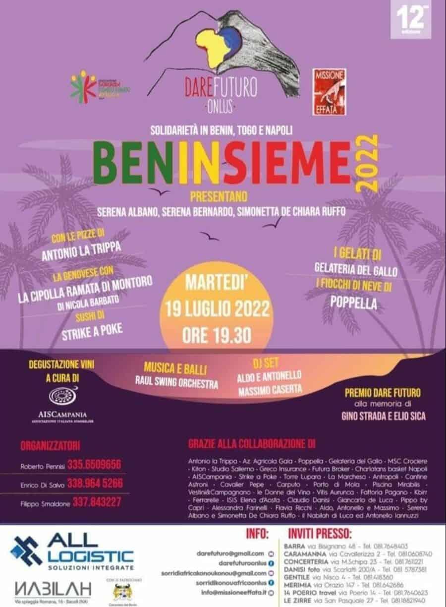 Beninsieme 2022: il 19 luglio torna l'evento benefico al Nabilah