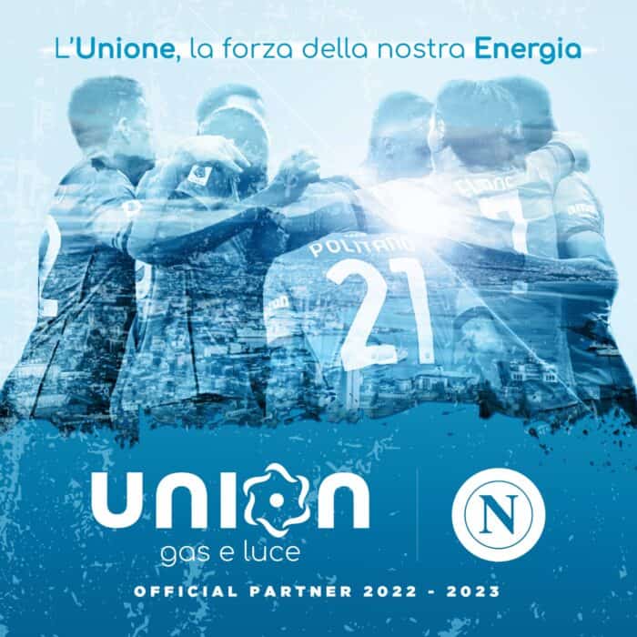 Nuovo sponsor per il Napoli: accordo fino al 2024 con Union Gas e Luce