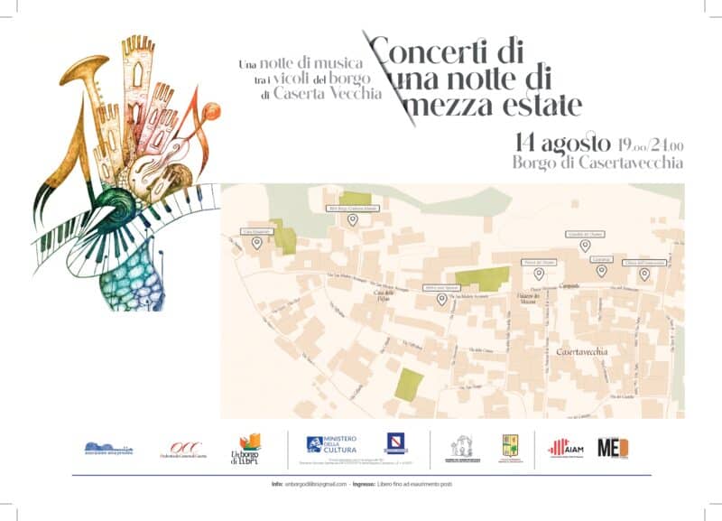 Concerti di una notte di mezza estate a Casertavecchia: luoghi e musicisti