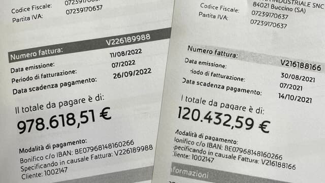 Caro gas: bolletta da un milione a La Fiammante