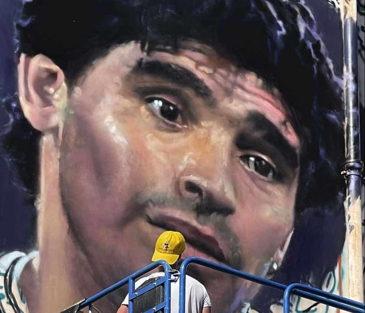 Pompei: spunta un nuovo murales su Maradona